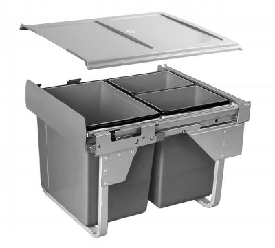 Kôš na odpad. 450 šedý 20L+2x10L -&nbsp;Použitý Modern plnovýsuv