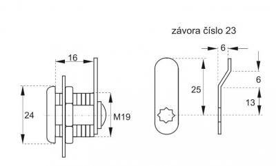 schéma<br />1916 x - Univerzálny zámok s ohnutým jazýček