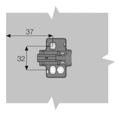 schéma<br />Platnička k závesom SAMET STAR CLIP 3D, Vrut, 5mm