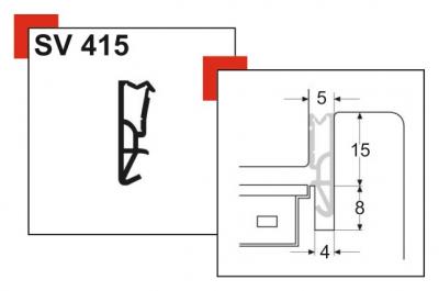 schéma<br />Tesnenie SV 415 tmavo-hnedé