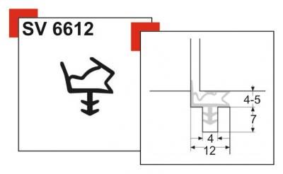 schéma<br />Tesnanie M 6612 dverové biele