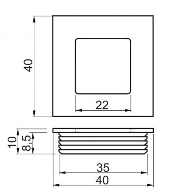 schéma<br />Úchytka B226 35x8,5mm chróm