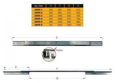 schéma 2<br />Synchr.výsuv SI-700/520mm + brzda