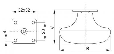 schéma<br />Kĺzak č.7507 65mm s platničkou