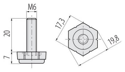 schéma<br />Rektif.pätka IKO 2 M6x27mm