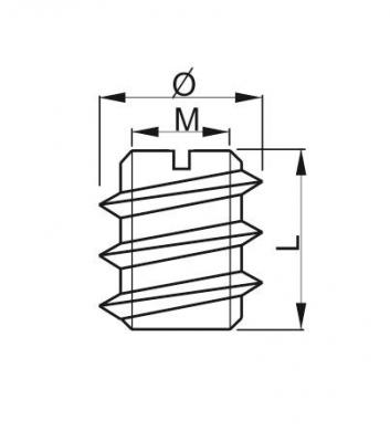 schéma<br />Závrtná matica C M4x8x10 Zn