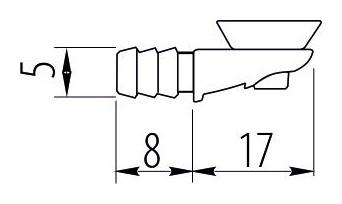 schéma<br />Podpera polic 5x9mm Ni