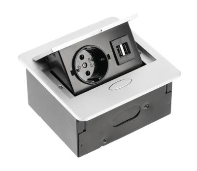 Predlžovačka AVARO 1x220+2xUSB šedá