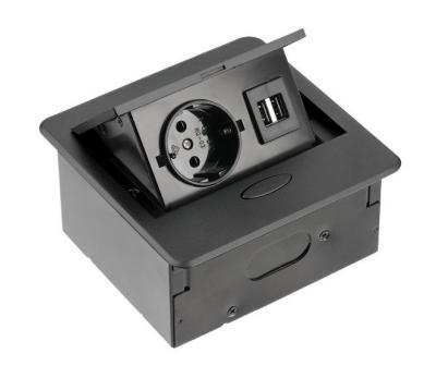 Predlžovačka AVARO 1x220+2xUSB čiern