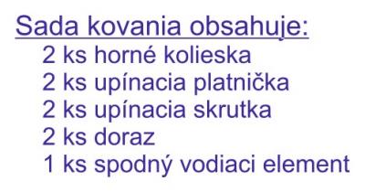 info<br />Posúvne kovanie KIT 0400 sada -&nbsp;Samostatná sada