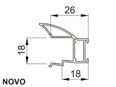 schéma<br />Profil bočný NOVO 2,7m biely