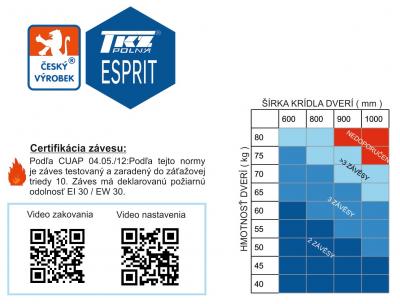 info<br />Záves ESPRIT mat nikel