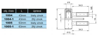 schéma<br />Záves okenný 40mm s hrebeňom biely