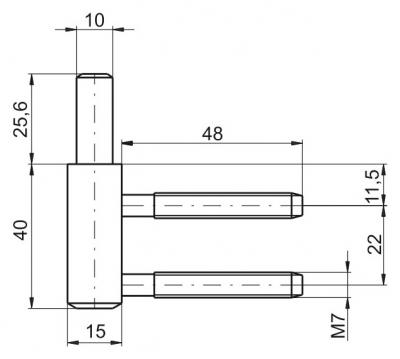 schéma<br />Záves 80/10 SD 22/M7 žltý zinok