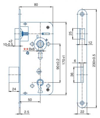 schéma<br />536-A P-Ľ zámok obyč.8cm bal.1 Zn