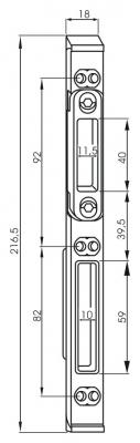 schéma<br />Protikus pre zámok F16 biely Zn